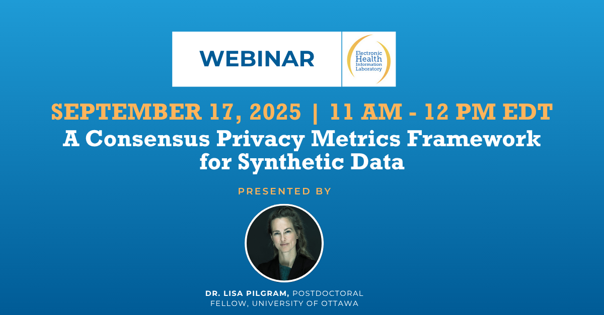 Webinar: A Consensus Privacy Metrics Framework for Synthetic Data